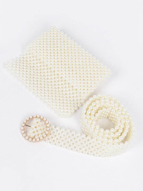Handmade Faux Pearl Belt Bag main image 4